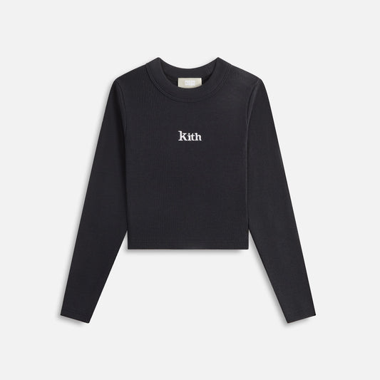 Kids Kith Kith Kids Long Sleeve Mulberry Tee - Black