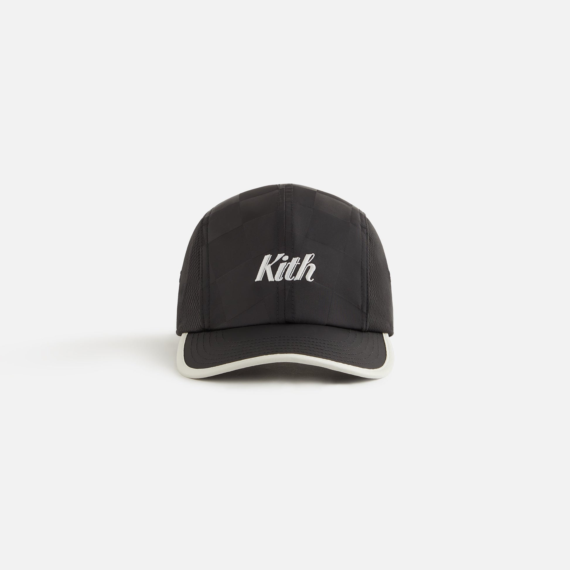 Kids Kith Kith Kids Checkered Satin Camper Cap - Black