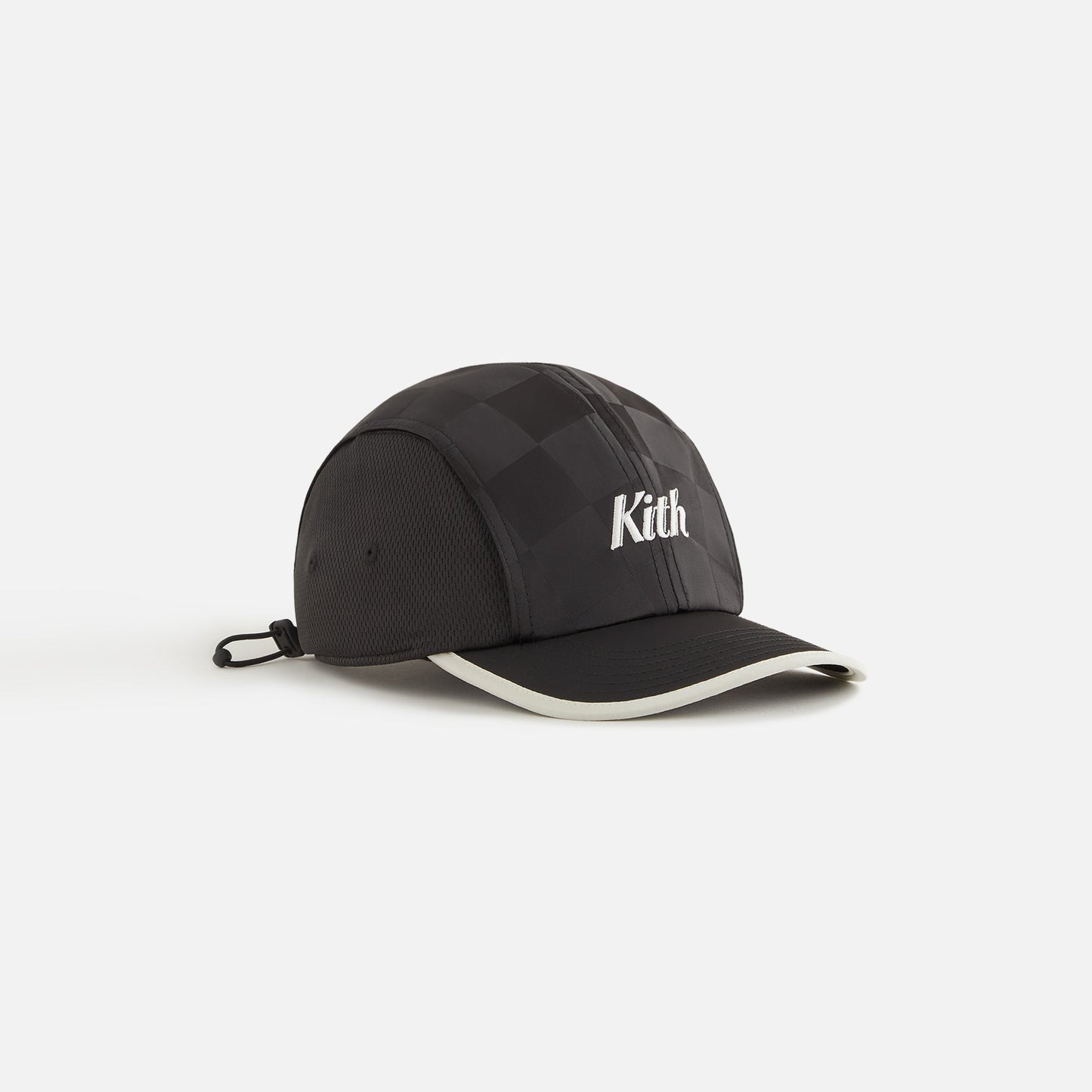 Kids Kith Kith Kids Checkered Satin Camper Cap - Black