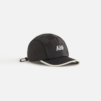 Kids Kith Kith Kids Checkered Satin Camper Cap - Black