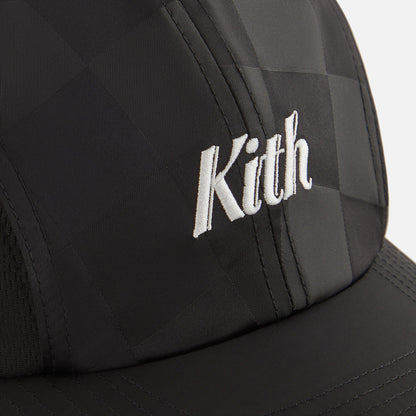 Kids Kith Kith Kids Checkered Satin Camper Cap - Black