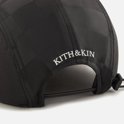Kids Kith Kith Kids Checkered Satin Camper Cap - Black