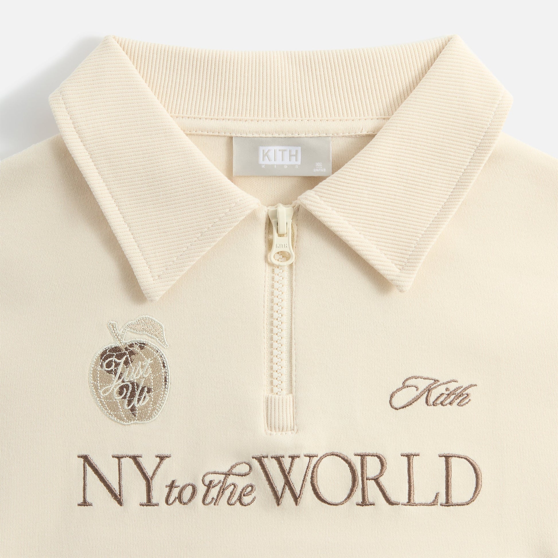 Kids Kith Kith Kids Nelson Quarter Zip Rugby - Waffle
