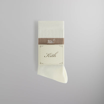 Men Kith Kith Double Stripe Script Embroidered Cotton Crew Socks - Molecule