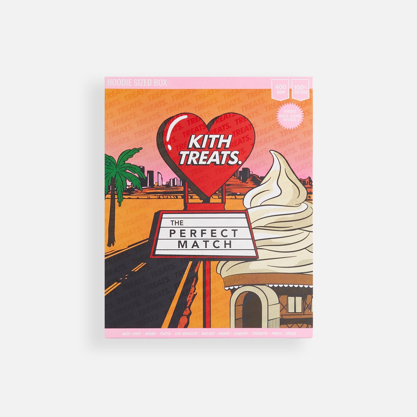 Men Kith Kith Treats Strawberry Williams III Hoodie - Bloom