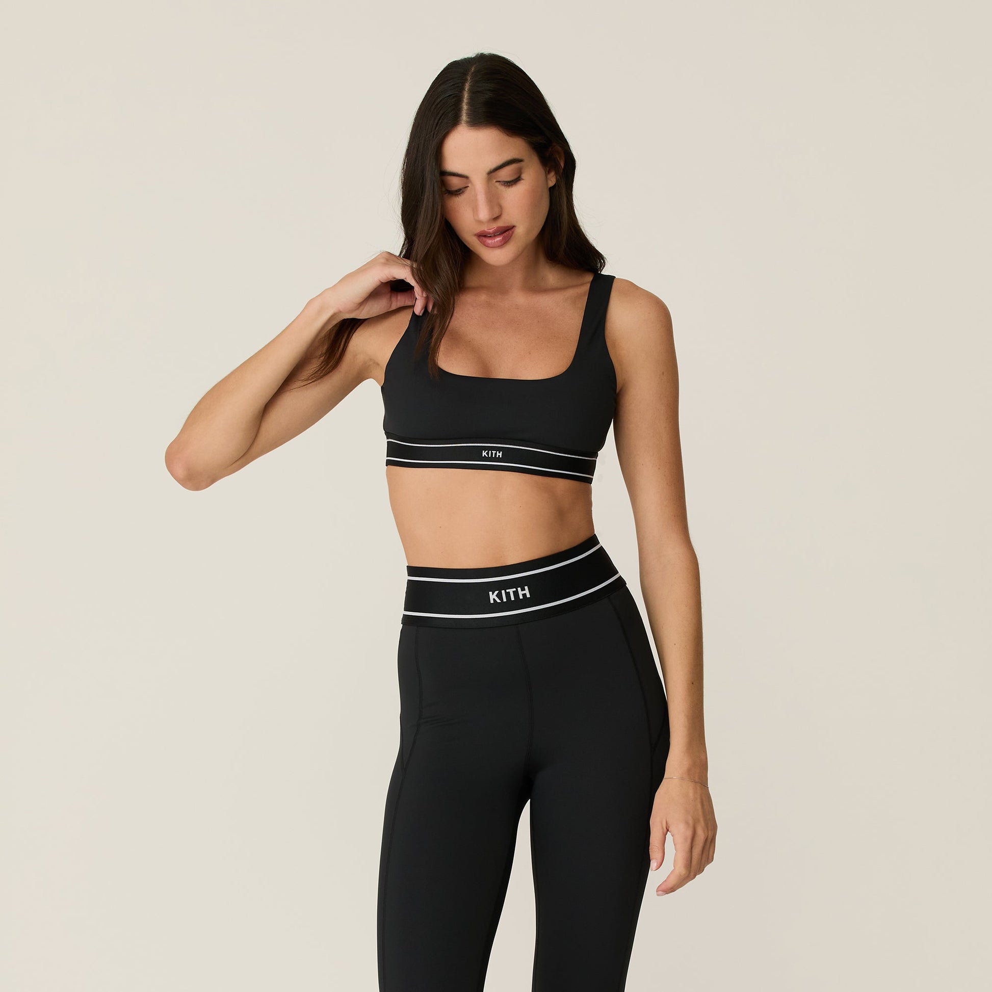 Women Kith Kith Women Elle U-Neck Active Bra - Black
