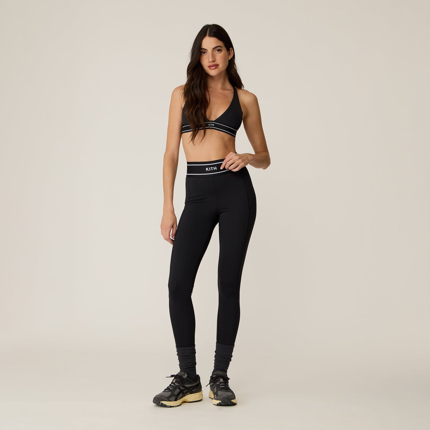 Women Kith Kith Women Cay Plunge Active Bra - Black