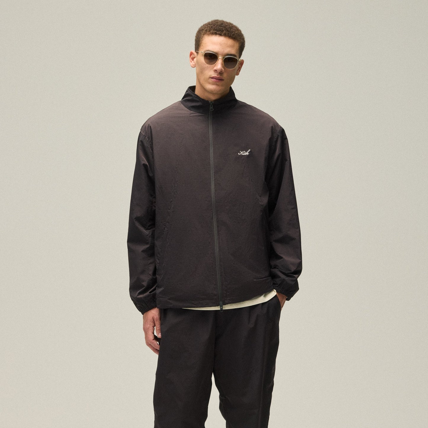 Men Kith Kith Wrinkle Nylon Windsor Panelled Track Jacket - Kindling