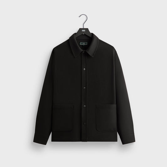Men Kith Kith Double Weave Boxy Collared Overshirt - Black