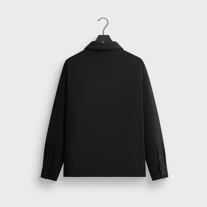 Men Kith Kith Double Weave Boxy Collared Overshirt - Black