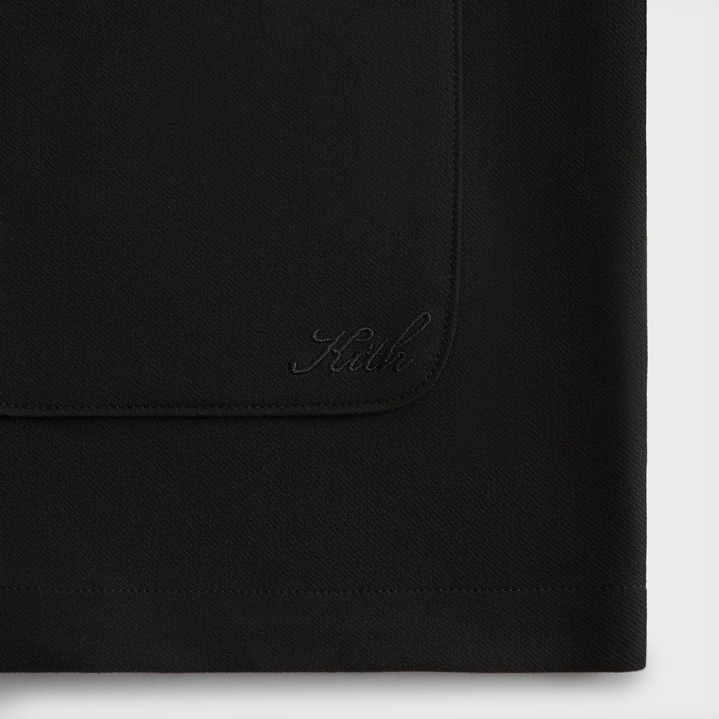 Men Kith Kith Double Weave Boxy Collared Overshirt - Black
