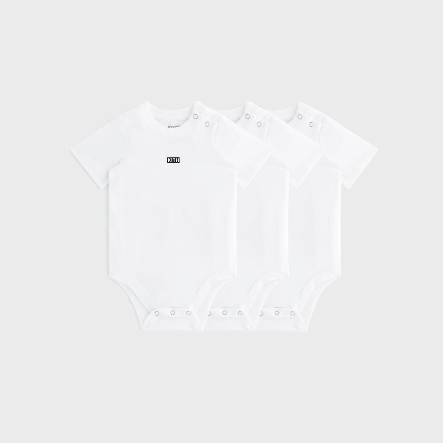 Kids Kith Kith Baby 3-Pack Short Sleeve Bodysuit - White