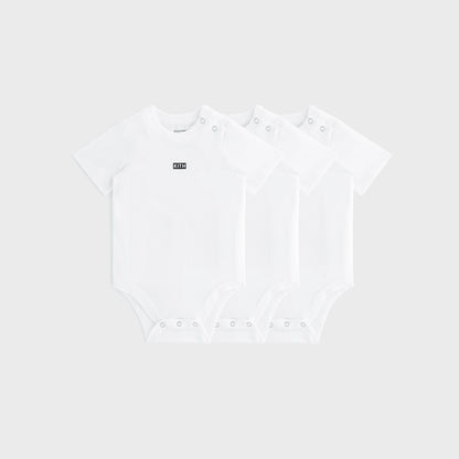 Kids Kith Kith Baby 3-Pack Short Sleeve Bodysuit - White