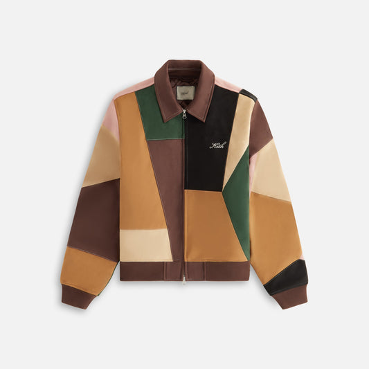 Women Kith Kith Women Brisa Patchwork Bomber Jacket - Derby