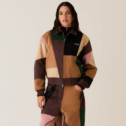 Women Kith Kith Women Brisa Patchwork Bomber Jacket - Derby