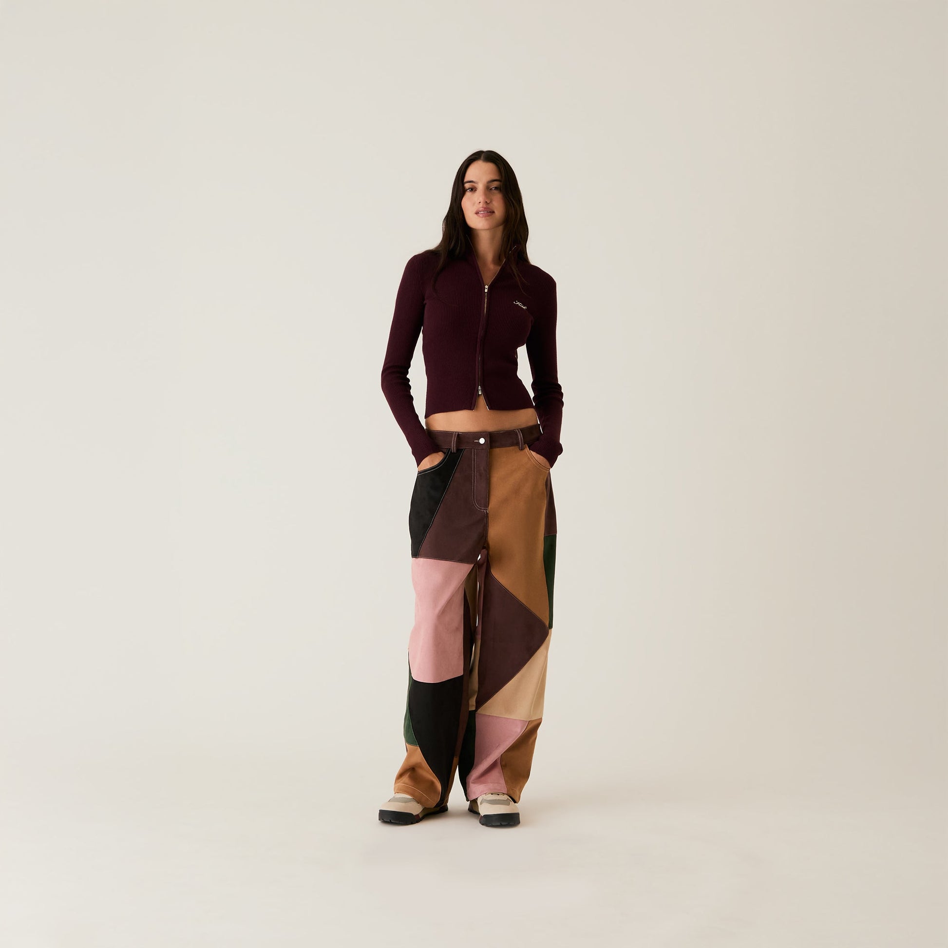 Women Kith Kith Women Miren Patchwork Five Pocket Pant - Derby