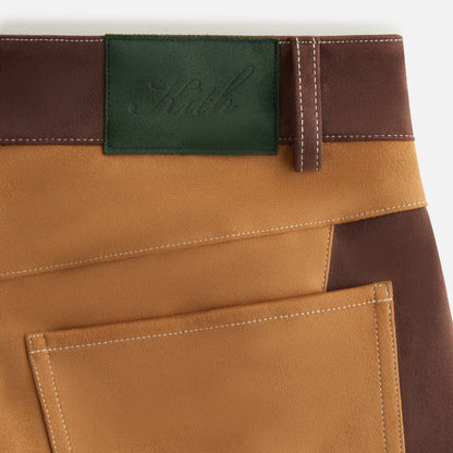 Women Kith Kith Women Miren Patchwork Five Pocket Pant - Derby