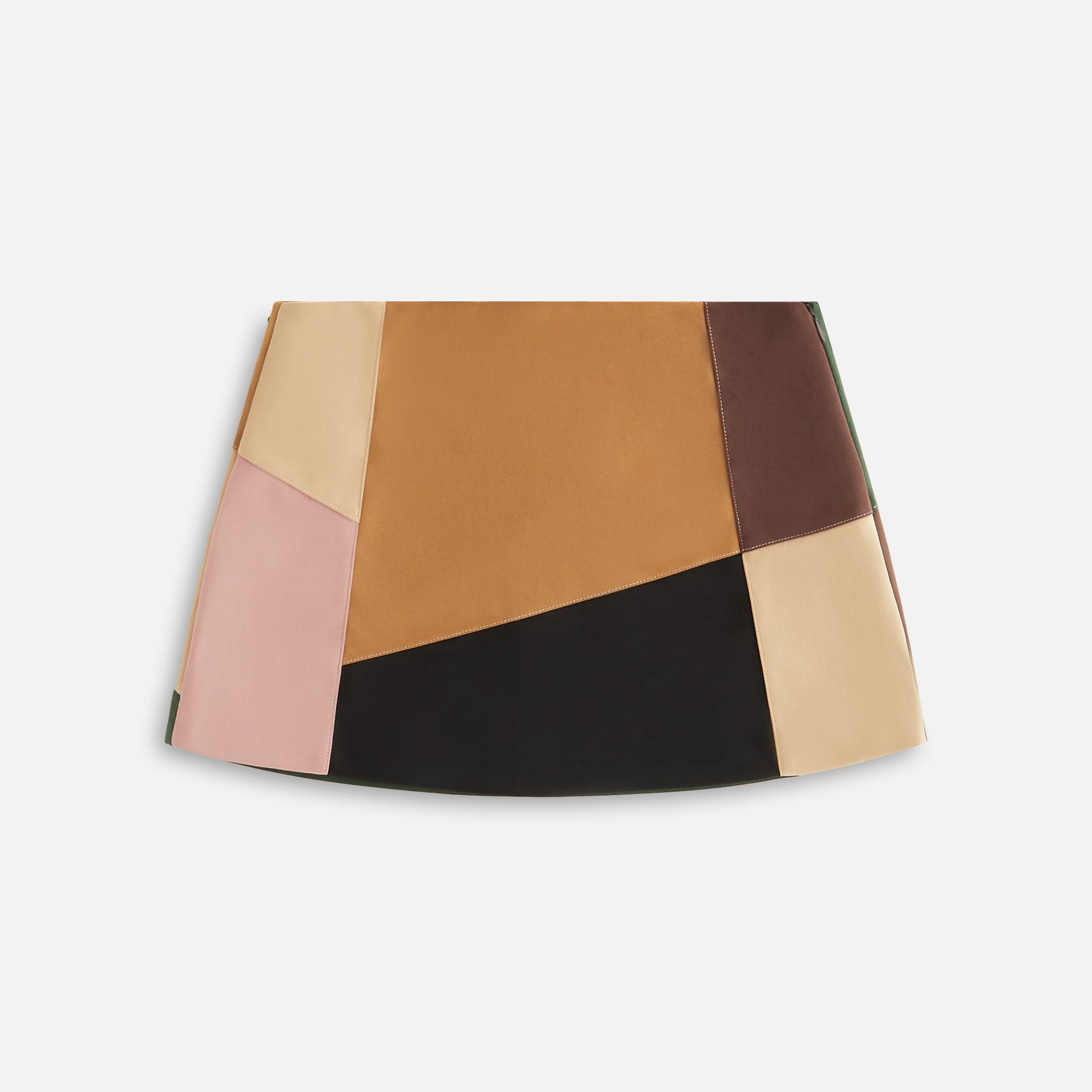 Women Kith Kith Women Carmel Patchwork Micro Skirt - Derby
