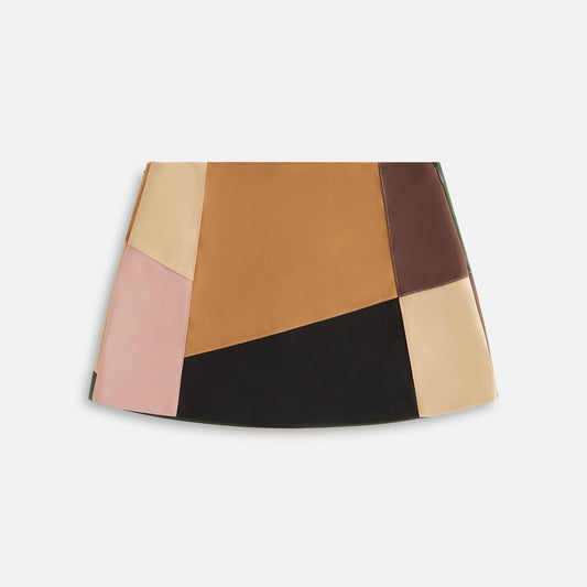 Women Kith Kith Women Carmel Patchwork Micro Skirt - Derby