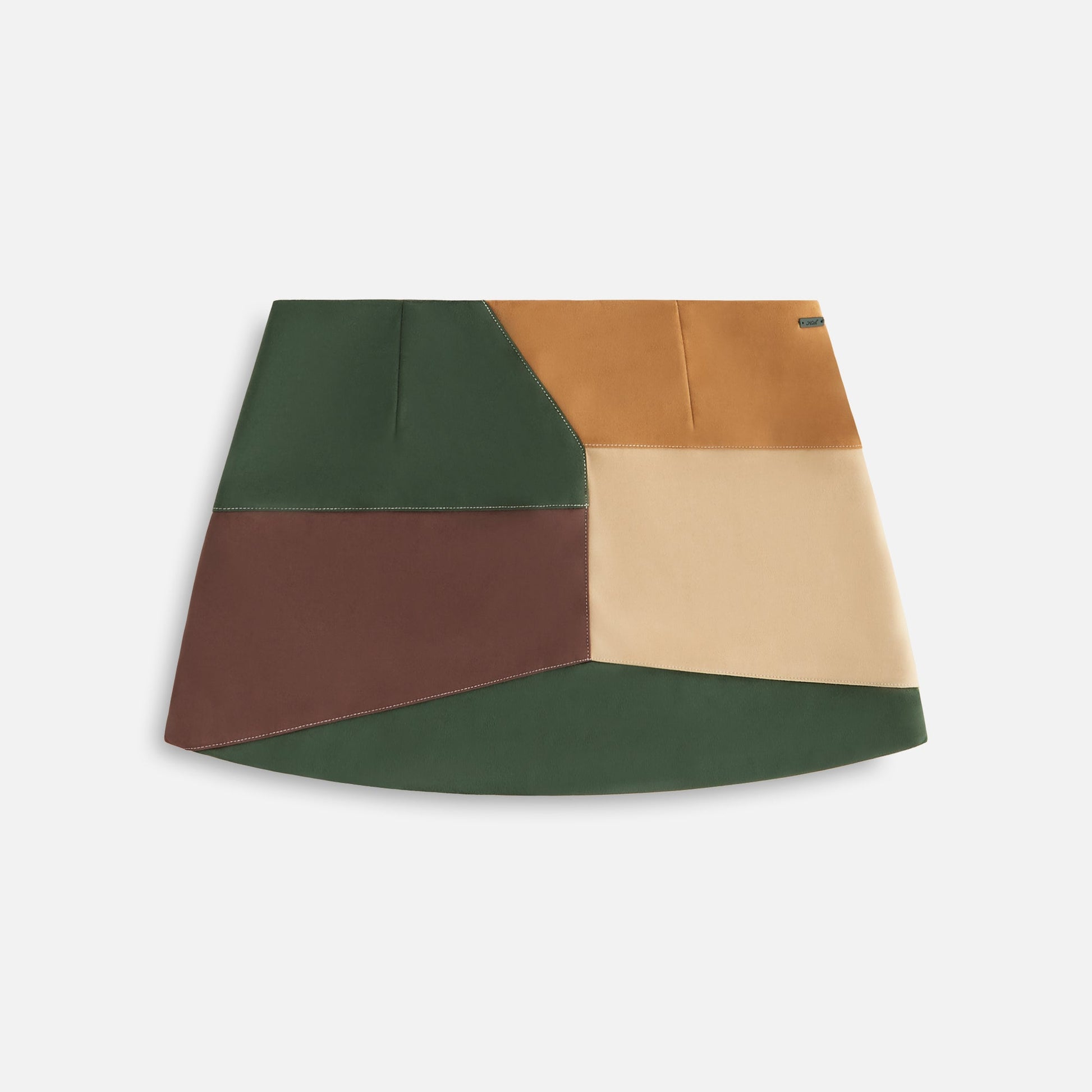 Women Kith Kith Women Carmel Patchwork Micro Skirt - Derby