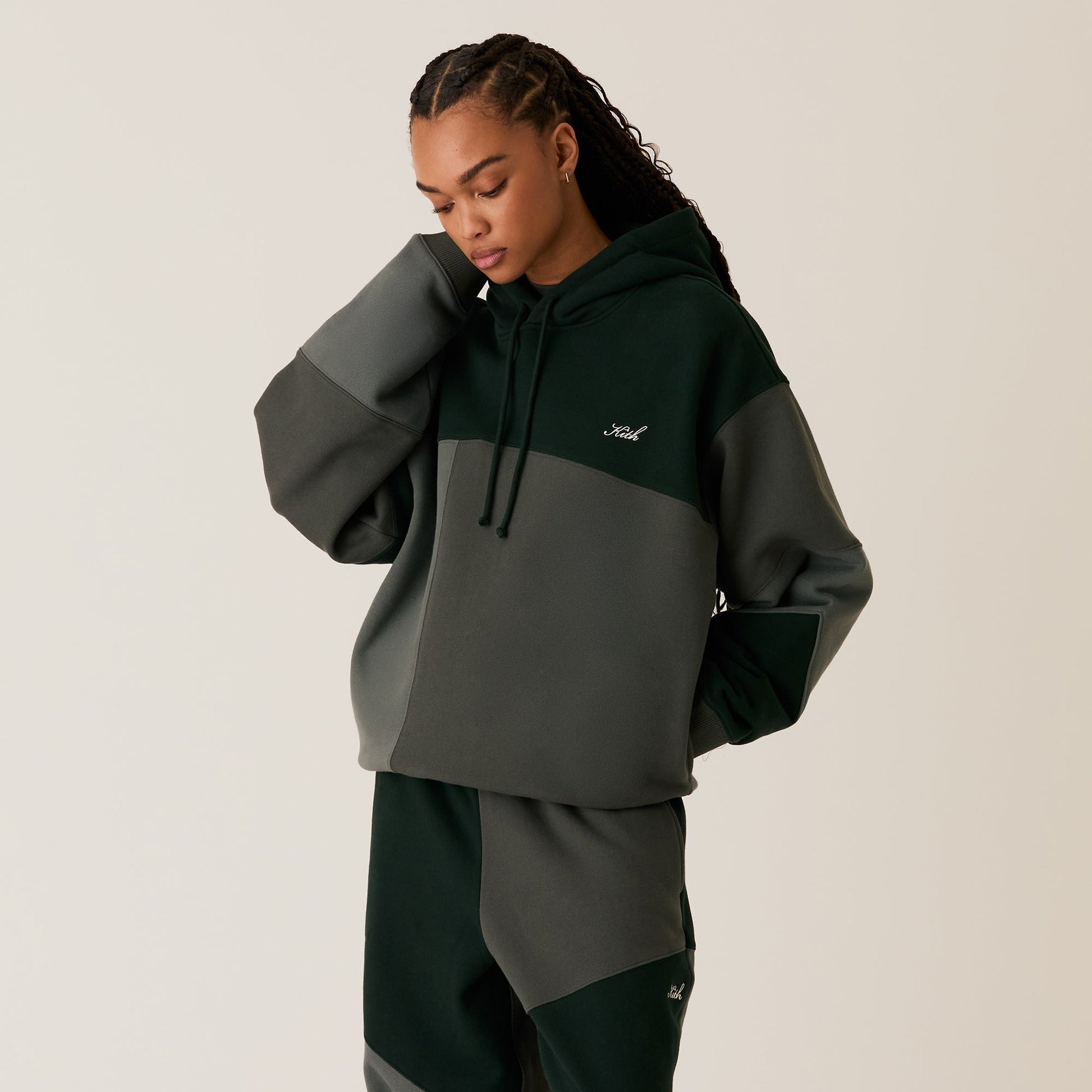 Women Kith Kith Women Maverick Patchwork Hoodie - Stadium