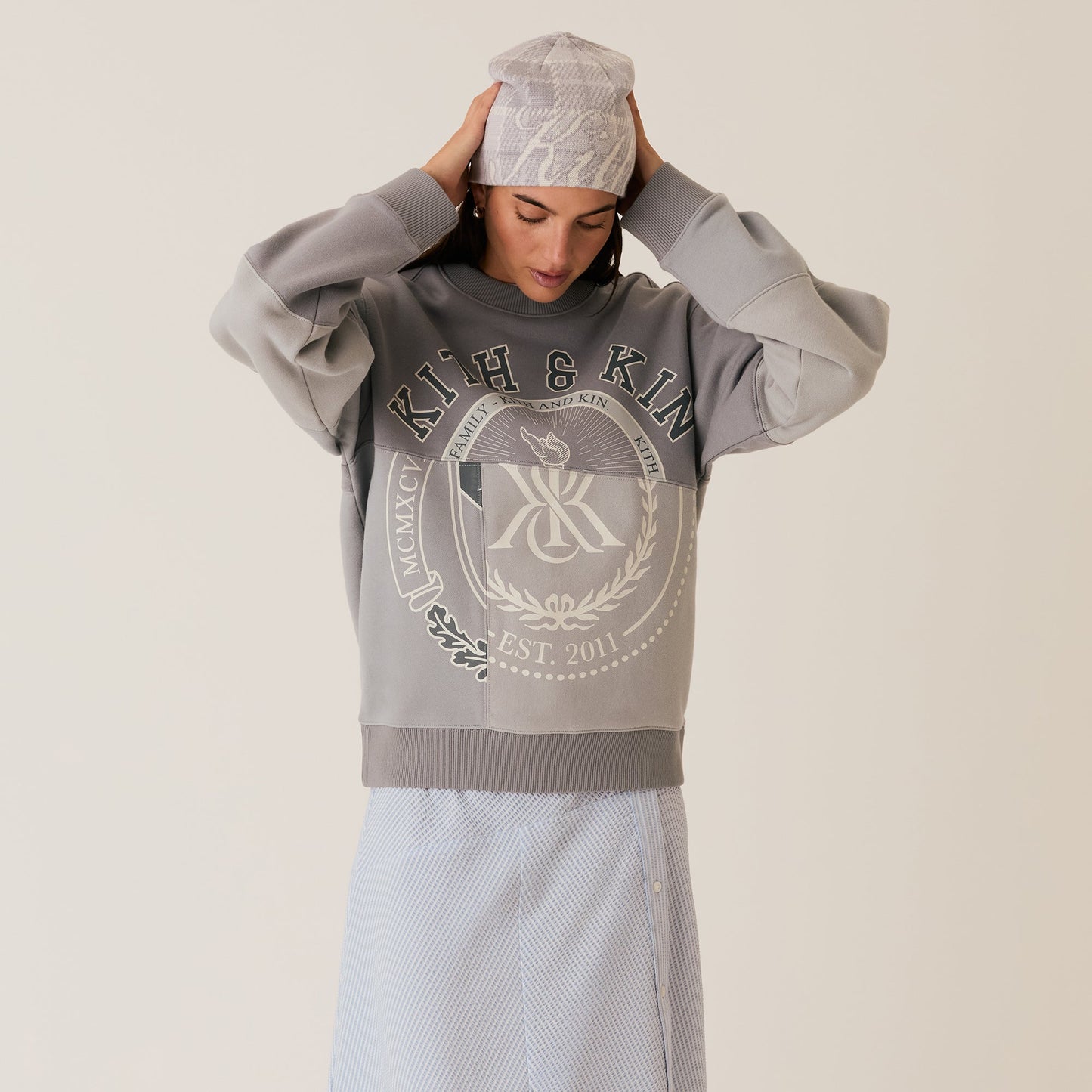 Women Kith Kith Women Ashwin Patchwork Crewneck - Statue