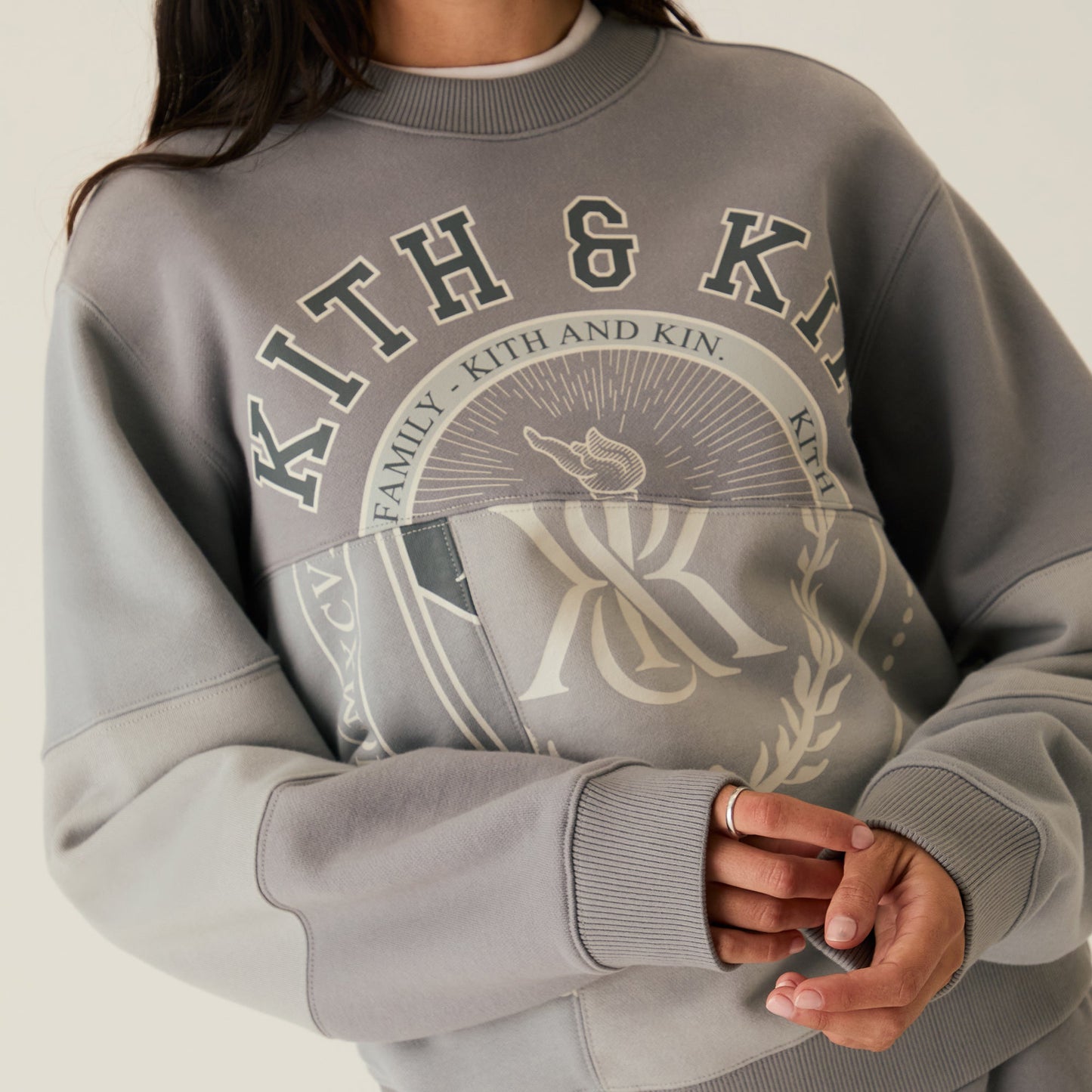 Women Kith Kith Women Ashwin Patchwork Crewneck - Statue