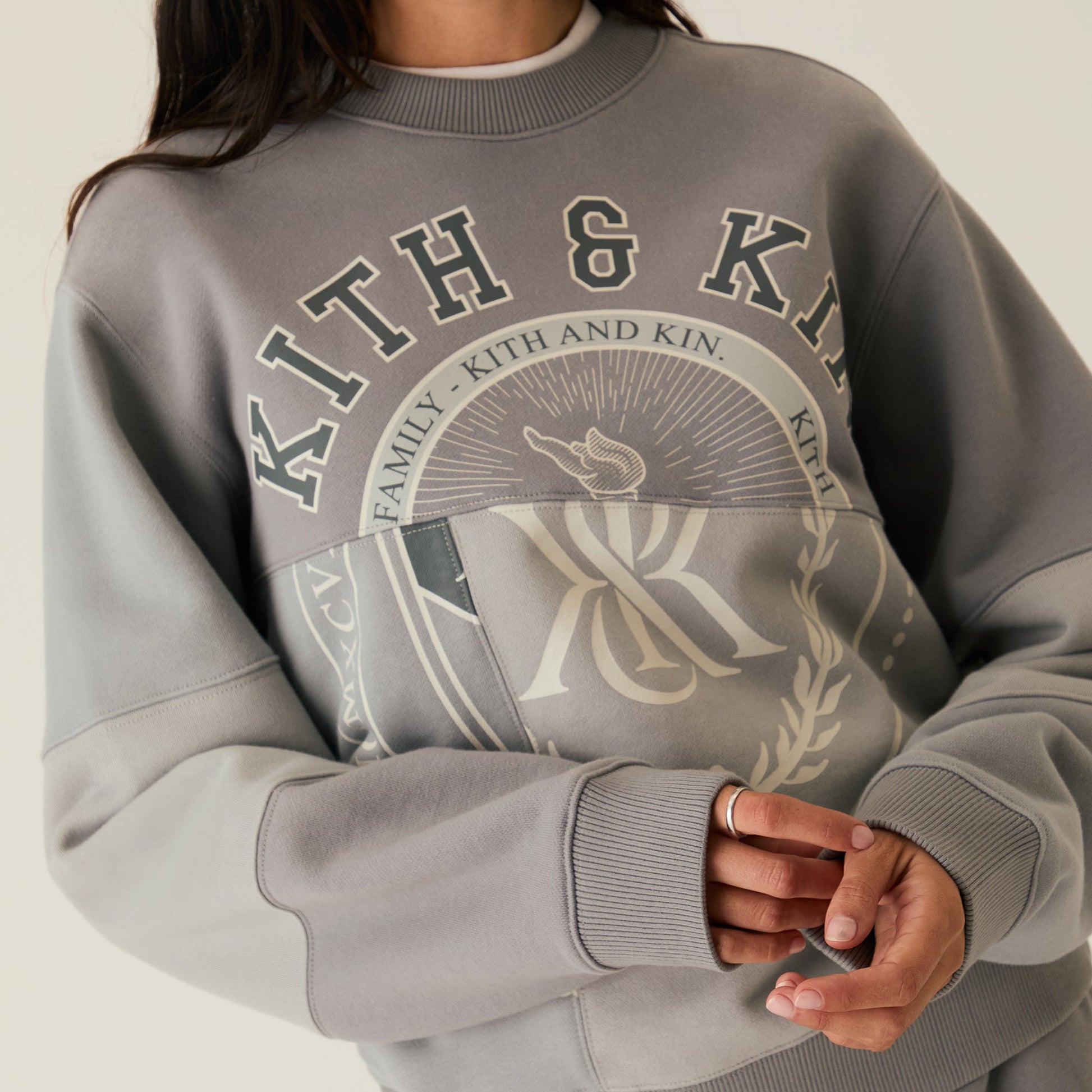 Women Kith Kith Women Ashwin Patchwork Crewneck - Statue