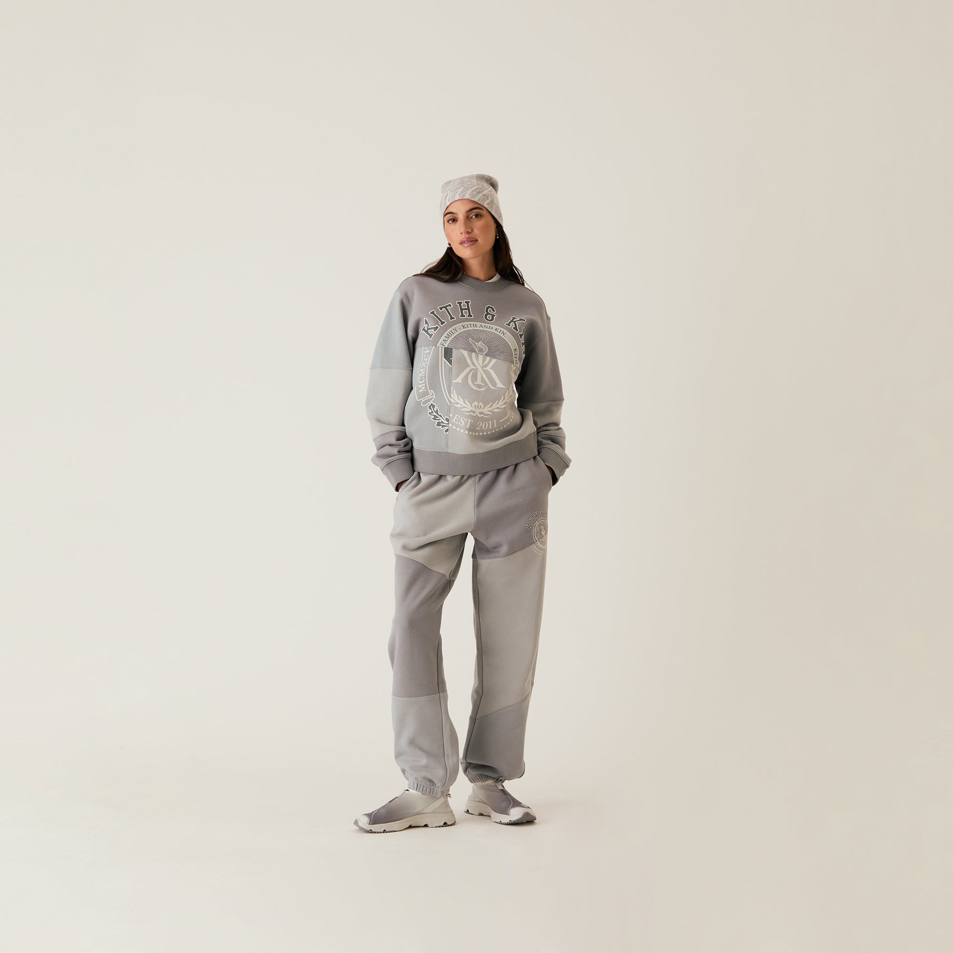 Women Kith Kith Women Chelsea III Patchwork Sweatpant - Statue