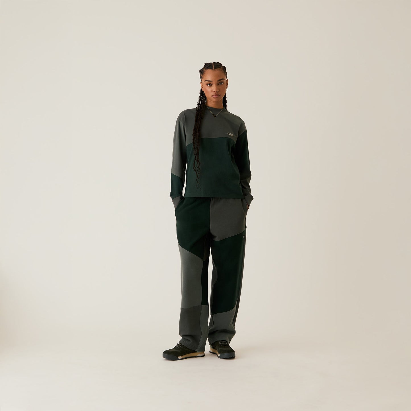 Women Kith Kith Women Patchwork Oversized Sonoma Long Sleeve - Stadium