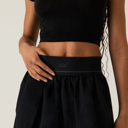 Women Kith Kith Women Nadine Nylon Maxi Skirt - Black