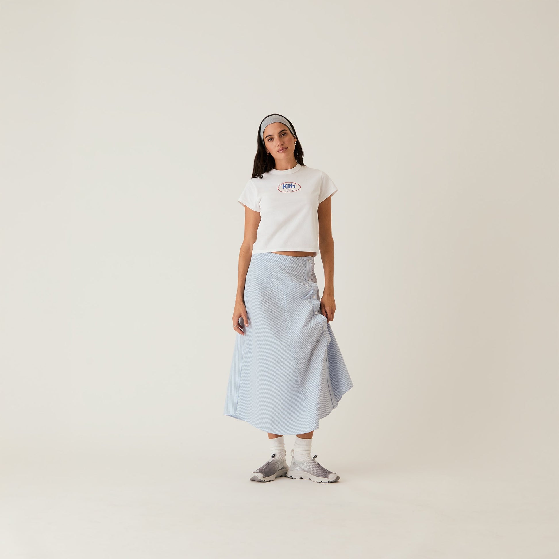 Women Kith Kith Women Estella Patchwork Maxi Skirt - Kyanite