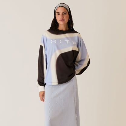 Women Kith Kith Women Aerosol Ridley Tech Long Sleeve - Kyanite