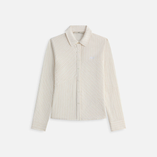 Women Kith Kith Women Ella Patchwork Fitted Shirt - Oxide
