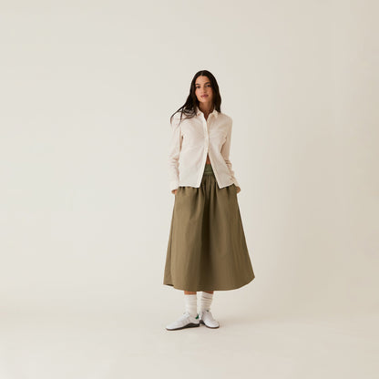 Women Kith Kith Women Ella Patchwork Fitted Shirt - Oxide