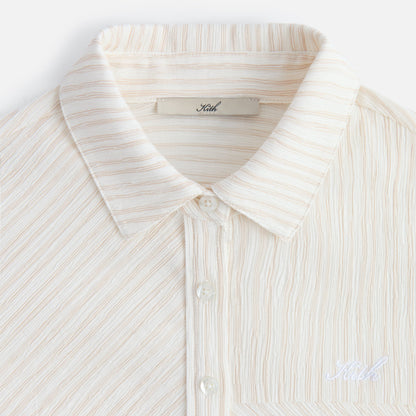 Women Kith Kith Women Ella Patchwork Fitted Shirt - Oxide