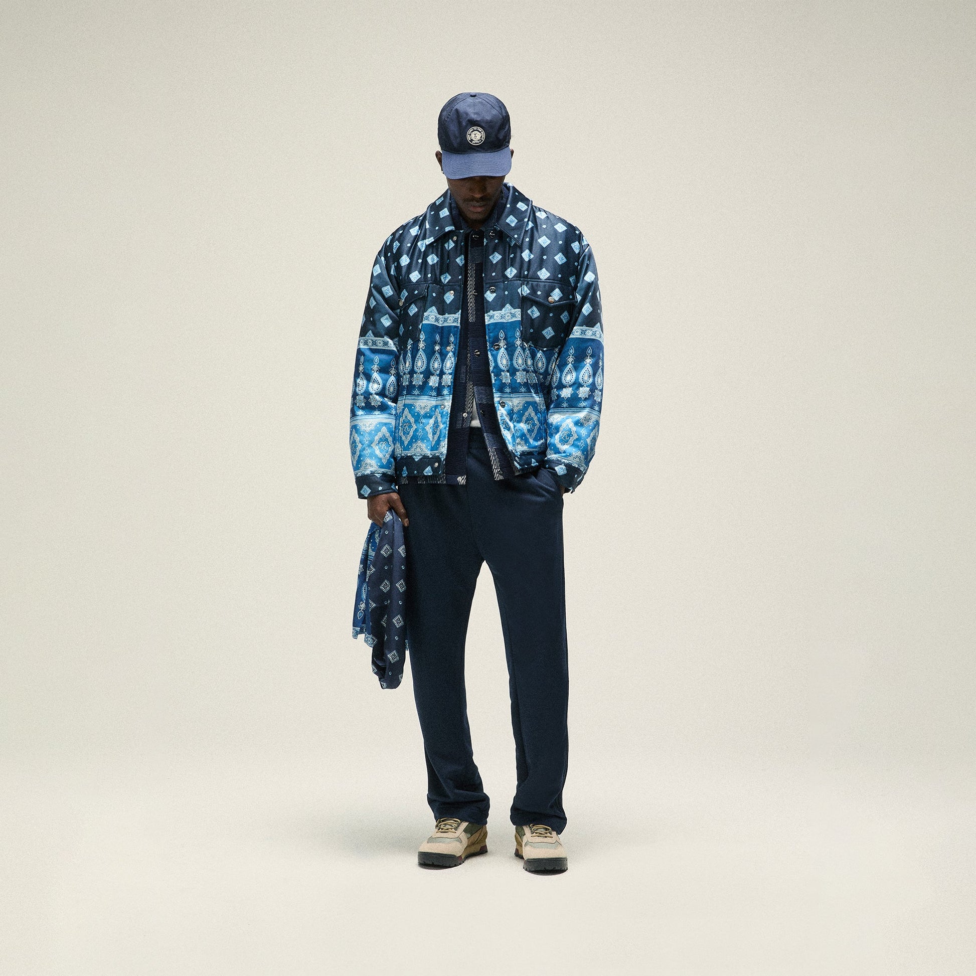Men Kith Kith Puffed Jase Satin Trucker Jacket - Nocturnal
