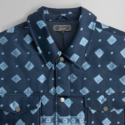Men Kith Kith Puffed Jase Satin Trucker Jacket - Nocturnal