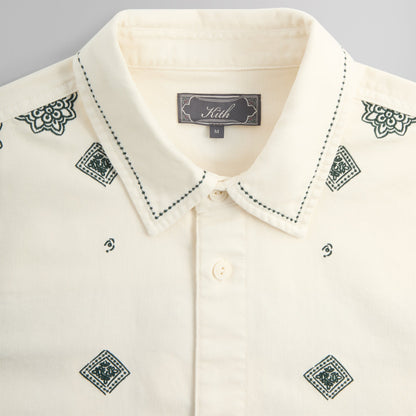 Men Kith Kith Raw Hem Denim Apollo Shirt - Stadium