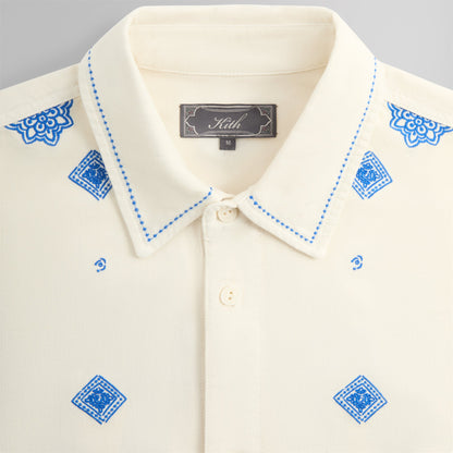 Men Kith Kith Raw Hem Denim Apollo Shirt - Lake