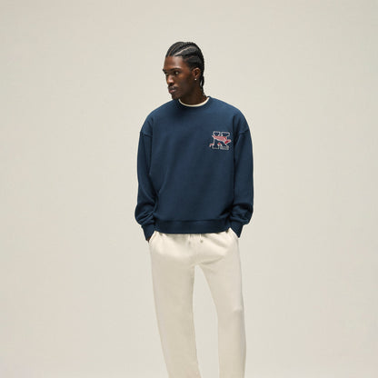 Men Kith Kith Flight Logo Nelson Crewneck - Nocturnal