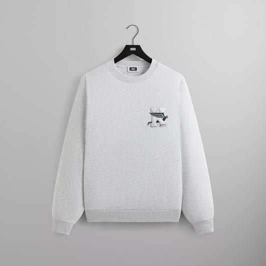 Men Kith Kith Flight Logo Nelson Crewneck - Light Heather Grey