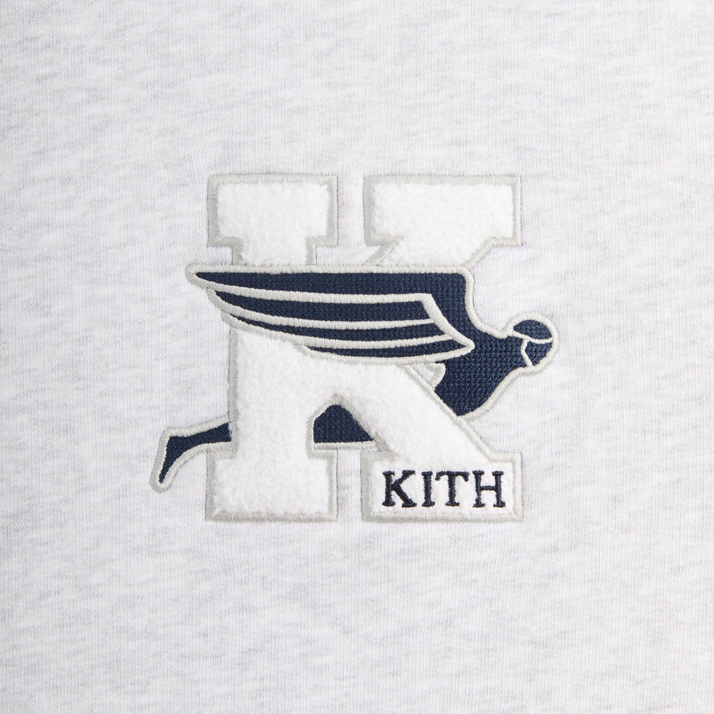 Men Kith Kith Flight Logo Nelson Crewneck - Light Heather Grey
