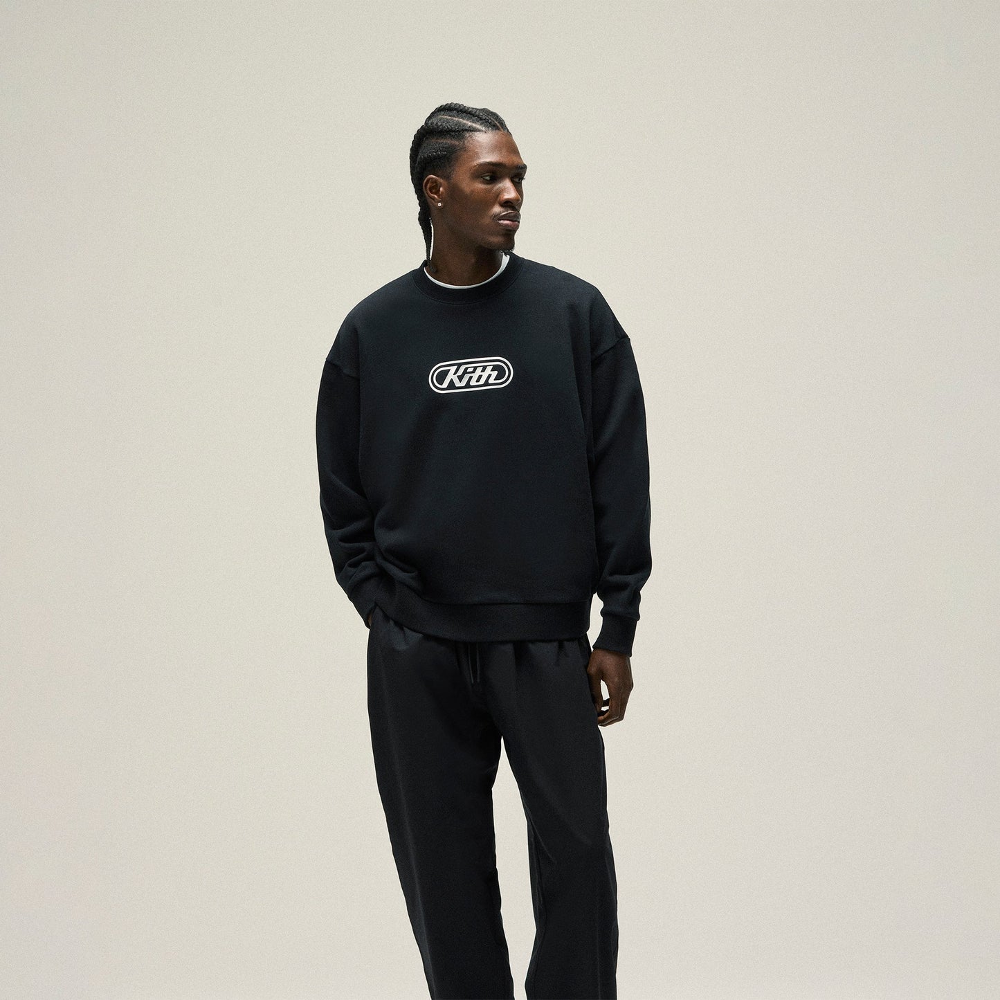 Men Kith Kith Vortex Logo Nelson Crewneck - Black