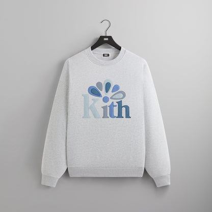 Men Kith Kith Serif Applique Nelson Crewneck - Light Heather Grey