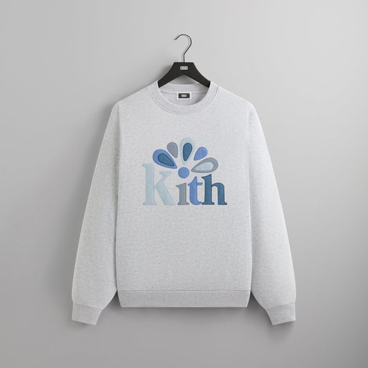 Men Kith Kith Serif Applique Nelson Crewneck - Light Heather Grey