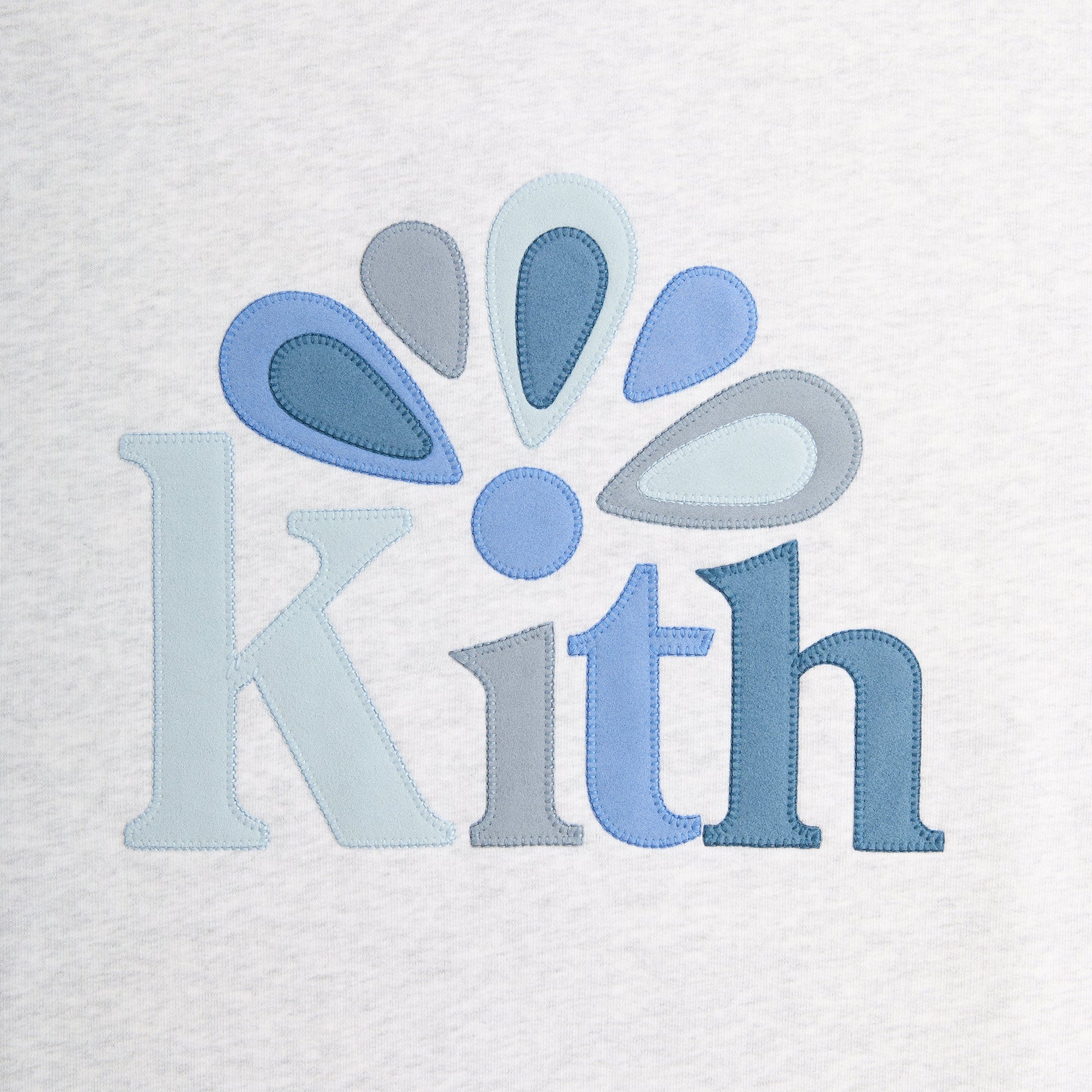 Men Kith Kith Serif Applique Nelson Crewneck - Light Heather Grey