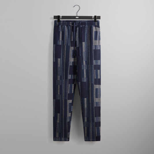 Men Kith Kith Geometric Knit Elmhurst Pant - Nocturnal
