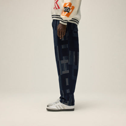 Men Kith Kith Geometric Knit Elmhurst Pant - Nocturnal