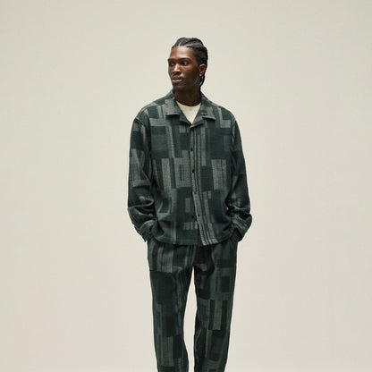 Men Kith Kith Geometric Knit Elmhurst Pant - Stadium